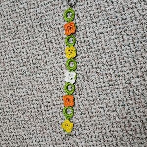 Hand crochet bracelet.